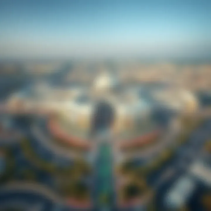 Bird's Eye View of Maryah Island Mall Aerial view of Maryah Island Mall and surrounding landscape