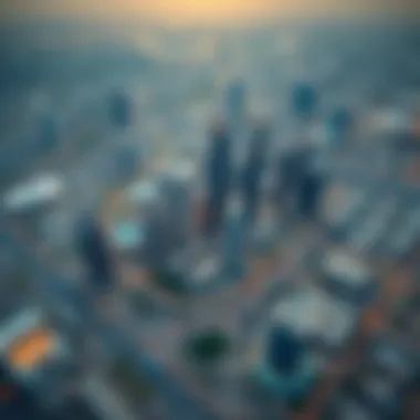 Aerial View of Media City and Its Infrastructure An aerial view of Media City with surrounding infrastructure