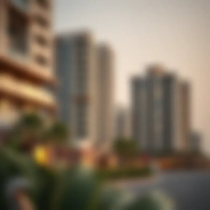Modern residential buildings in Mina Jebel Ali