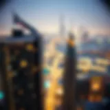 Overview of UAE skyline with job opportunities