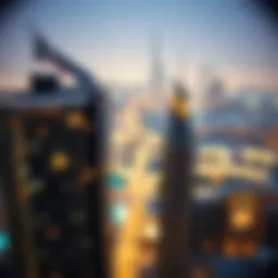 Overview of UAE skyline with job opportunities
