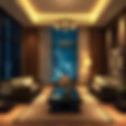 Luxurious long stay apartment living room in Dubai