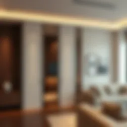 Elegant room partition showcasing modern design