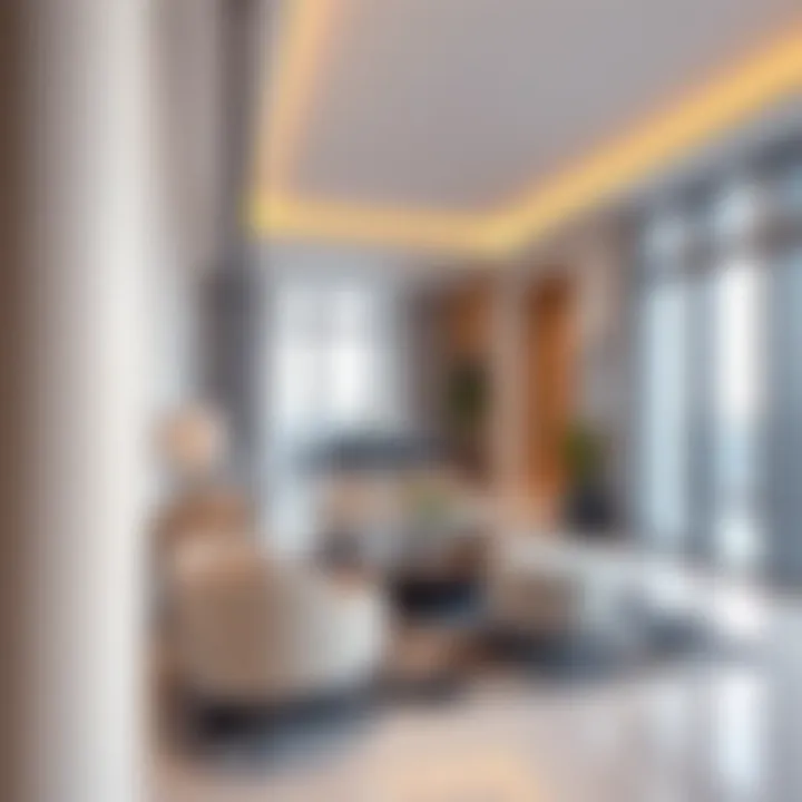 Luxurious Interior of Sky View Interior shot highlighting luxury finishes and modern amenities of Sky View