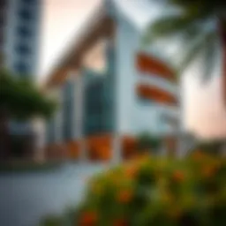 Stunning exterior view of Sobha Hartland Greens Building 2 showcasing its modern architectural design