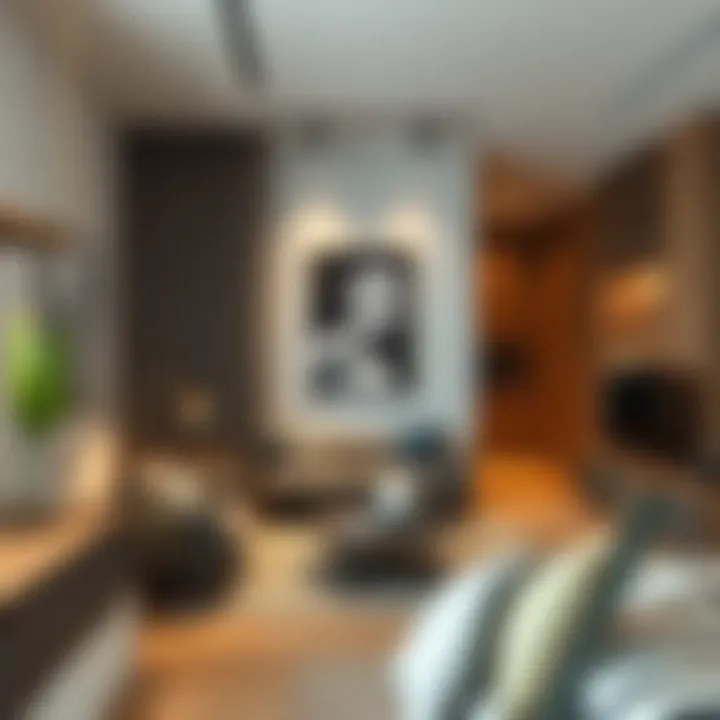 Stylish Interior Design at Studio Al Jumeirah Interior design elements of a studio apartment in Al Jumeirah