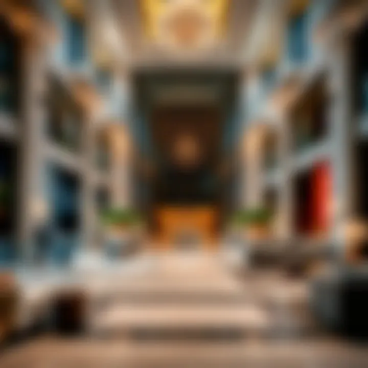 The Elegant Lobby of The Address Dubai Mall Luxurious lobby of The Address Dubai Mall showcasing elegant design