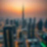 Aerial view of Dubai's skyline showcasing luxurious real estate developments