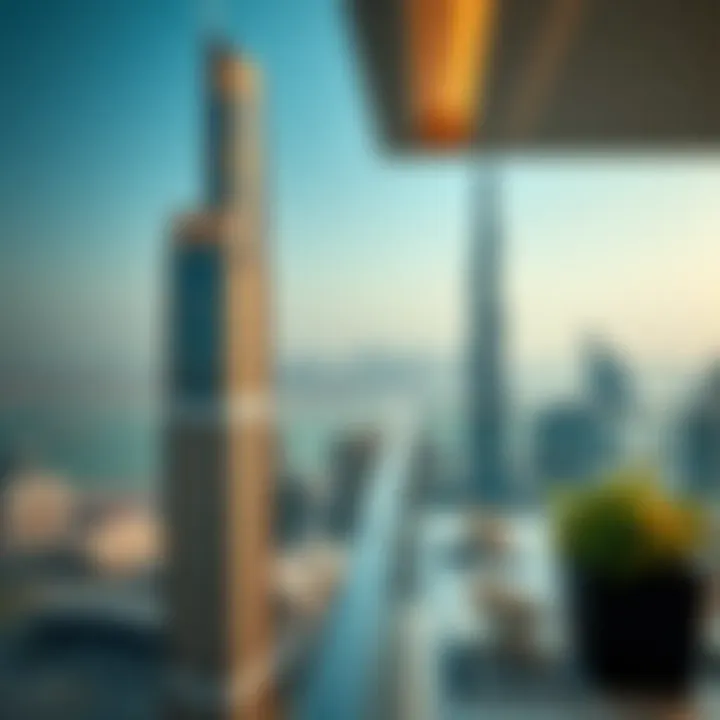 Stunning Dubai Skyline from W Residences Breathtaking skyline view from W Residences balcony
